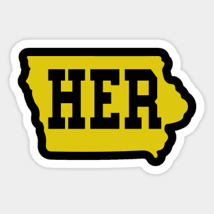 iowa her map Sticker